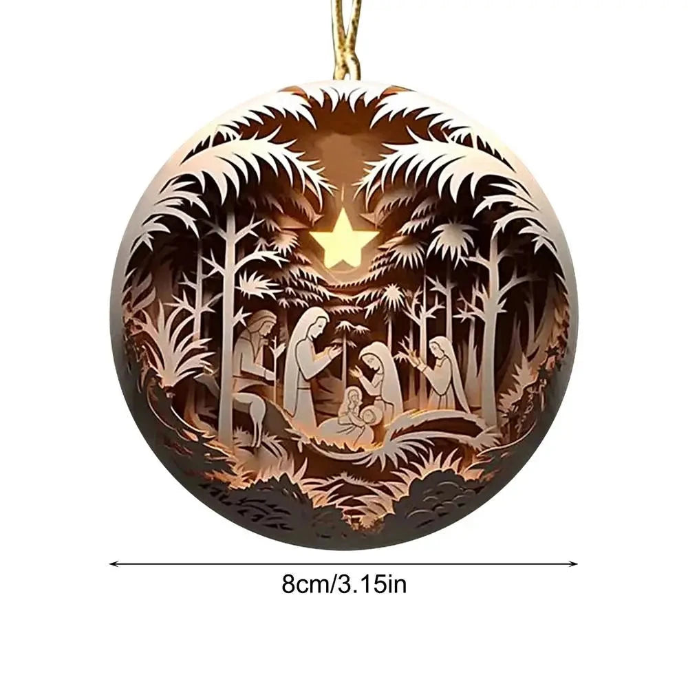 Christmas Tree Pendant Jesus Christ Hanging Ornaments Christmas Tree Ornament Christian Gifts Exquisite Xmas Ornaments Good Vibrations