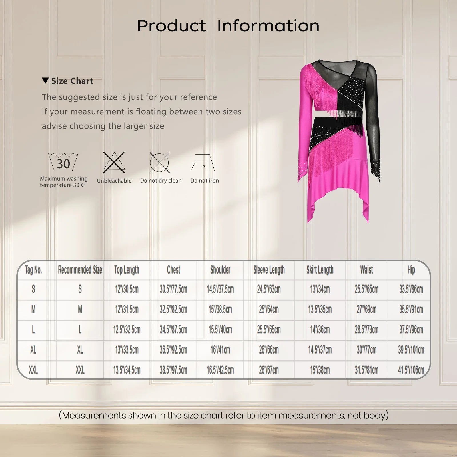 Women Lyrical Dance Outfit Set Modern Contemporary Dancewear Tassel Long Sleeve Mesh Crop Top with Skirted Leotard Ballet Outfit Good Vibrations