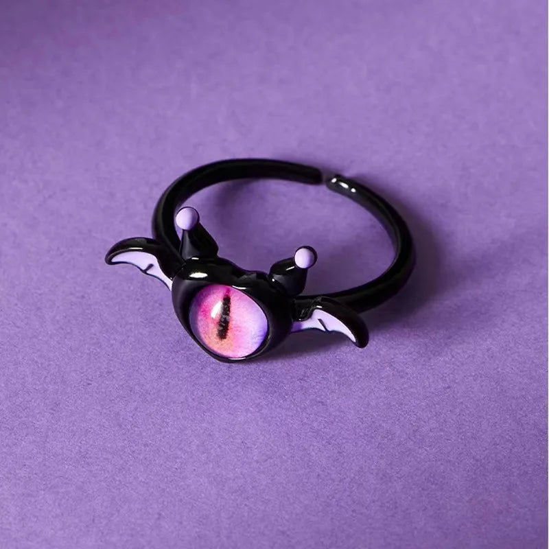 Kiss Jewelry Halloween Little Monster Wing Bat Eye Stud Earrings Women Cute Animal Eye Punk Earring Girls Y2K Brincos Party Gift Good Vibrations