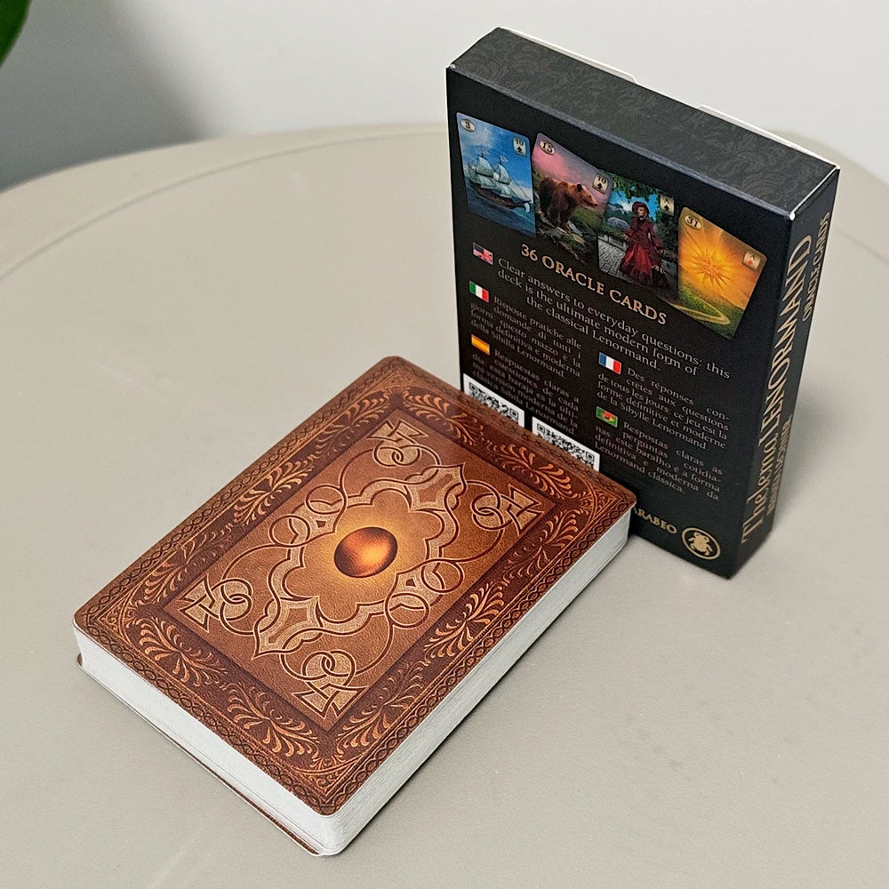 Thelema Lenormand Oracle Deck Double-embossed Cardstock 9*6cm 36 Esoteric Divination Cards for Daily Guidance Good Vibrations