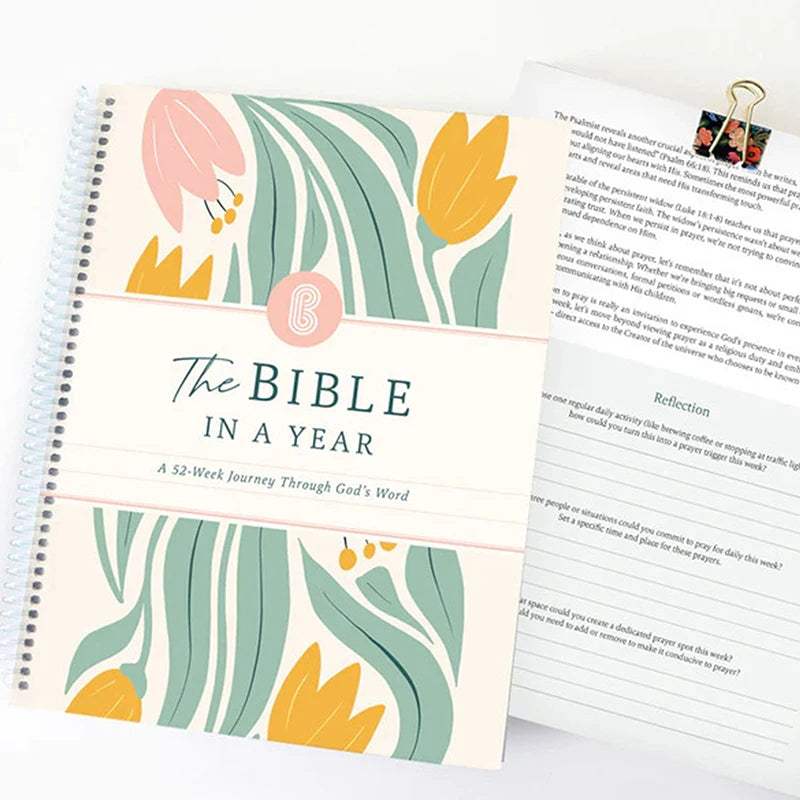 52-Week Bible Study Guide for Women - The Bible in a Year with Spiral Binding, Daily Devotional Journal & Scripture Reading Plan Good Vibrations