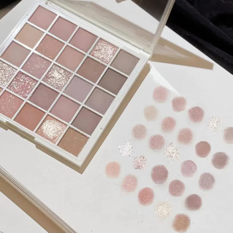 Cool Low Saturation Pure Wind 25 Color Eyeshadow Plate 2024 New Pearl Matte Color Ins Affordable Makeup Good Vibrations