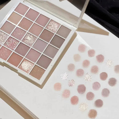 Cool Low Saturation Pure Wind 25 Color Eyeshadow Plate 2024 New Pearl Matte Color Ins Affordable Makeup Good Vibrations