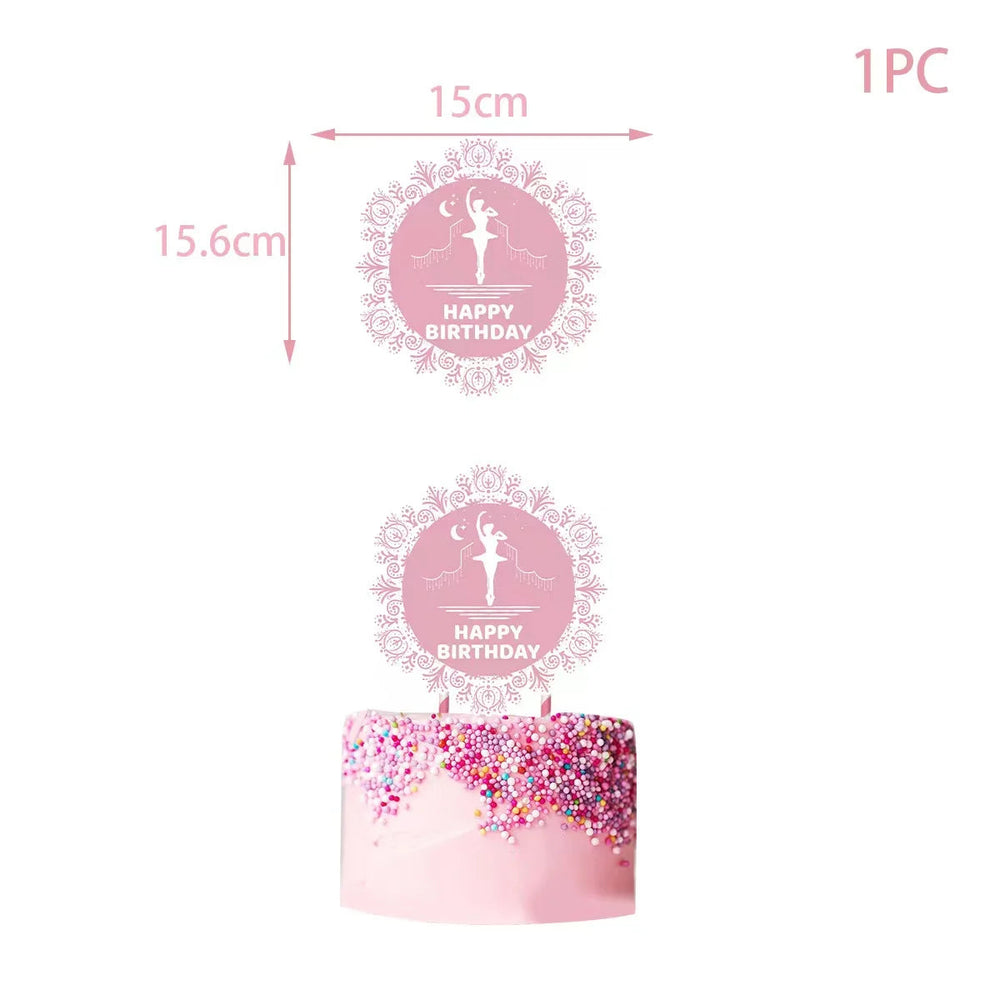 Pink Swan Ballet Theme Party Disposable Tableware Paper Plates Napkins Princess Girls Happy Birthday Party Decor Good Vibrations