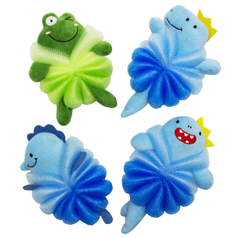 Baby bath flower ball, cute cartoon mermaid for children, soft and non scattering bath ball, bubble net Good Vibrations