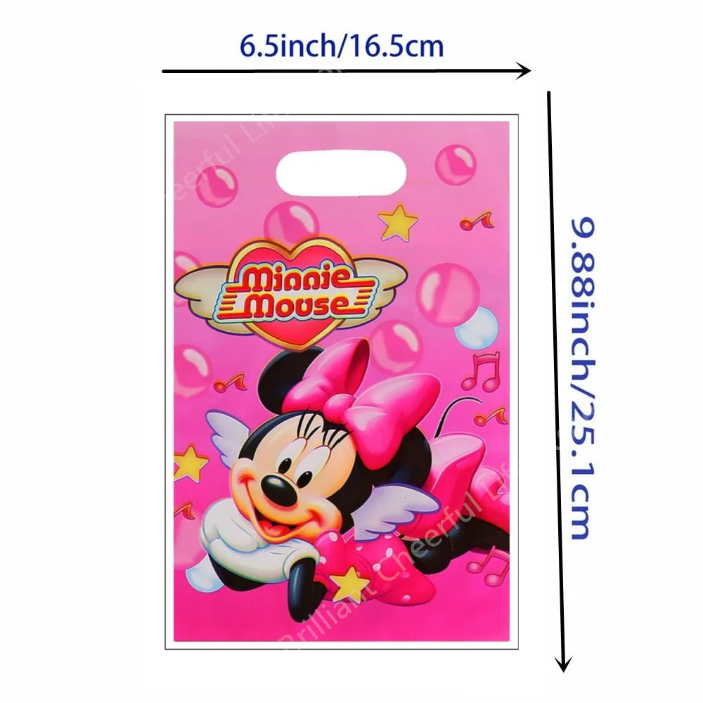 Minnie Mouse Birthday Decoration Disposable Cups Plates Tablecloth Cake Latex Balloon Baby Shower Kids Girls Party Supplies Good Vibrations