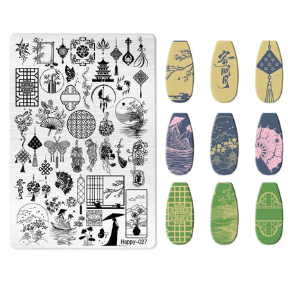 Halloween Series Celebration Nail Stamping Plate Cute Skull Pattern DIY Nail Art Image Stamp Stamper Manicure Template Good Vibrations