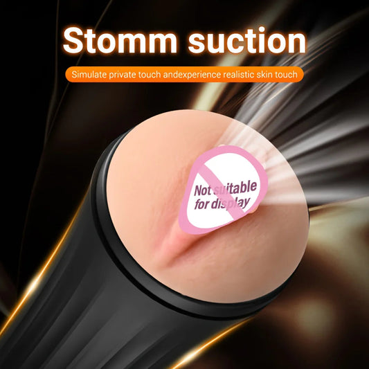 Male Masturbator Cup Adult Erotic Toys Realistic Rubber Vagina Penetration Soft Pocket Pussy Deep Throat Sexy Toys for Man Good Vibrations Adult Super Store
