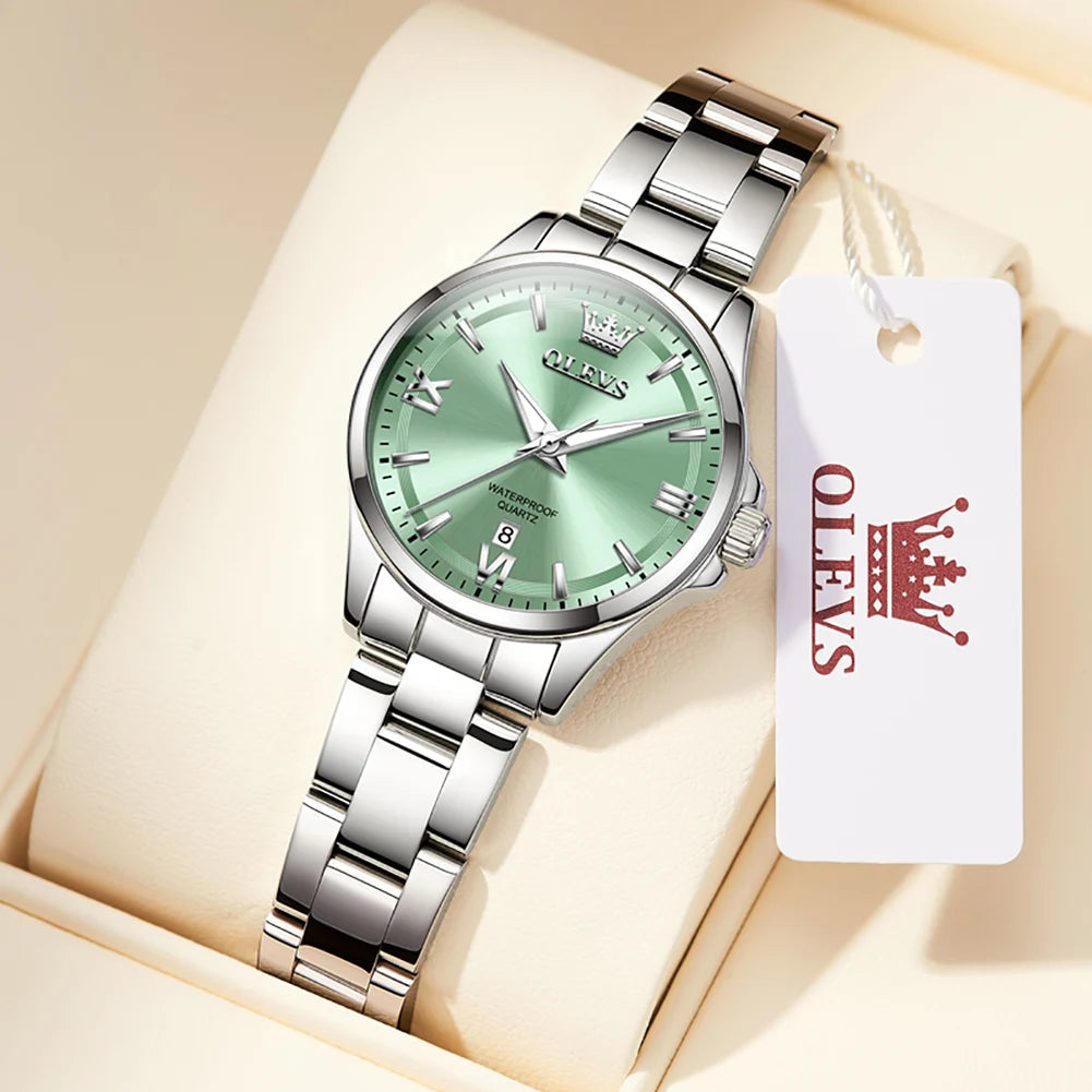 OLEVS Women‘s Watches Simple Luxury Fashion Elegant Female Wristwatch Waterproof Luminous Date Exquisite Gift for Gift 2025 Good Vibrations