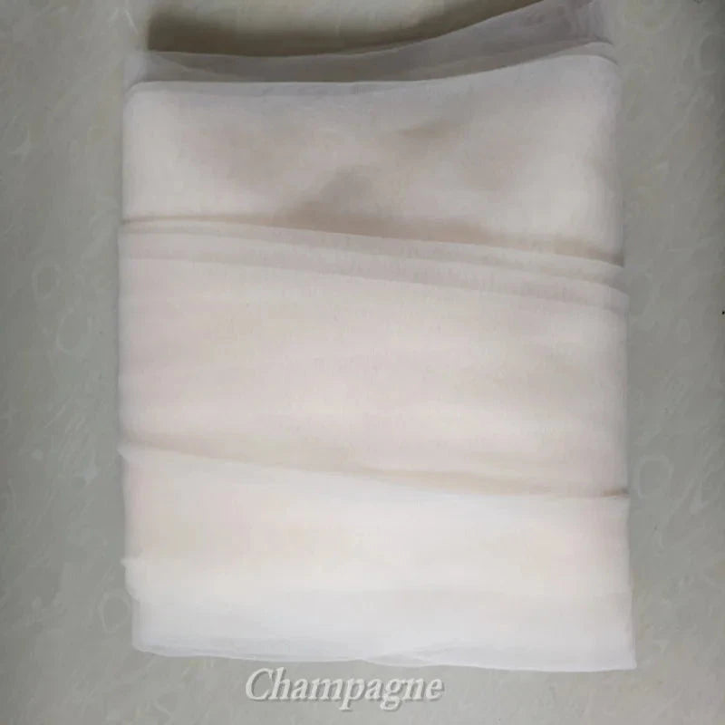 Champagne Wedding Veil, Ivory Simple Wedding Veil, One Layer White Wedding Veil, Simple Tulle Wedding Veil Good Vibrations