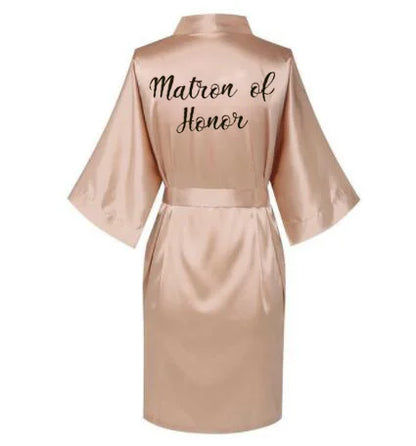 Satin Silk bride robe Wedding Robe Bridesmaid Bride Dressing Gown bridesmaid robes SP002 Good Vibrations