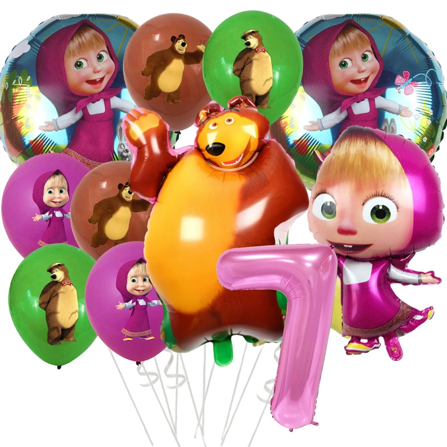 Girl and the Bear Birthday Decorations Disposable Tableware Tablecloth Cup Plate Napkin Balloons Baby Shower kids Party Favors Good Vibrations