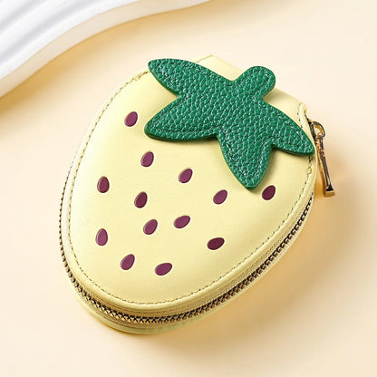Cute little strawberryPUCoin purse, fruit-themed coin storage bag, card holder Good Vibrations