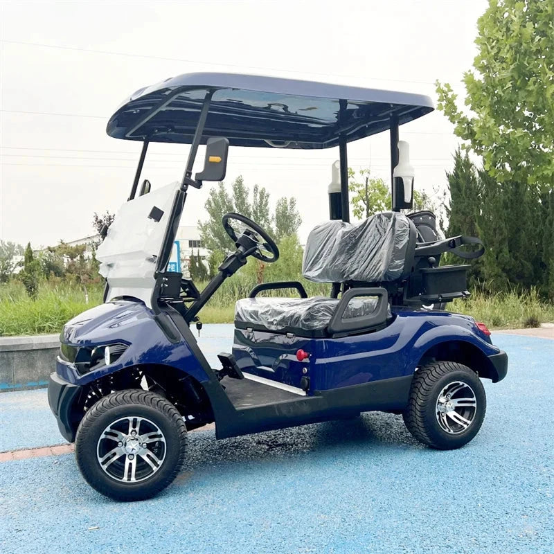 New Hunting Club Street Legal Utility Vehicle Electric Lithium Golf Cart 2/4/6 Seaters Solar Powered Unlimited Electricity Good Vibrations