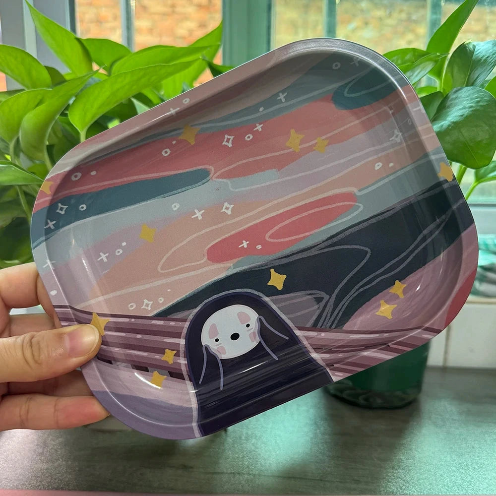 Rolling Tray Smoking Grinder Accessories Cigar Hand Roll Tinplate Tray Ashtray Home Party Gifts for Men Women Good Vibrations Adult Super Store