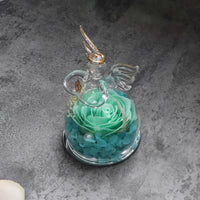 Gifts for Women Enchanted Soap Rose In Angel Glass Dome Eternal Artificial Flower Christmas Valentine's Day Gifts Wedding Supply Good Vibrations