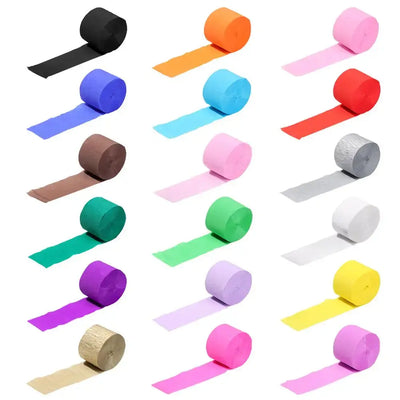 1 Roll DIY Party Supplies Baby Shower Decoration Garland Photography Backdrops DIY Paper Crepe Paper Streamers Wedding Decor