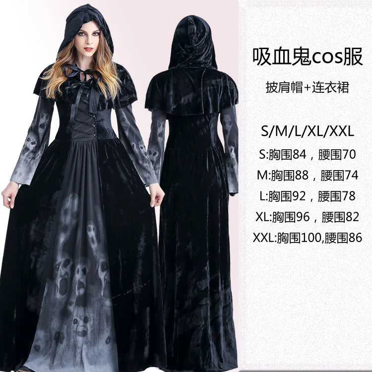 Women Halloween Vampire couple uniform Purim Cosplay Costumes men Horror Ghost Dead Zombie Corpse Bride costume Dress adult Good Vibrations