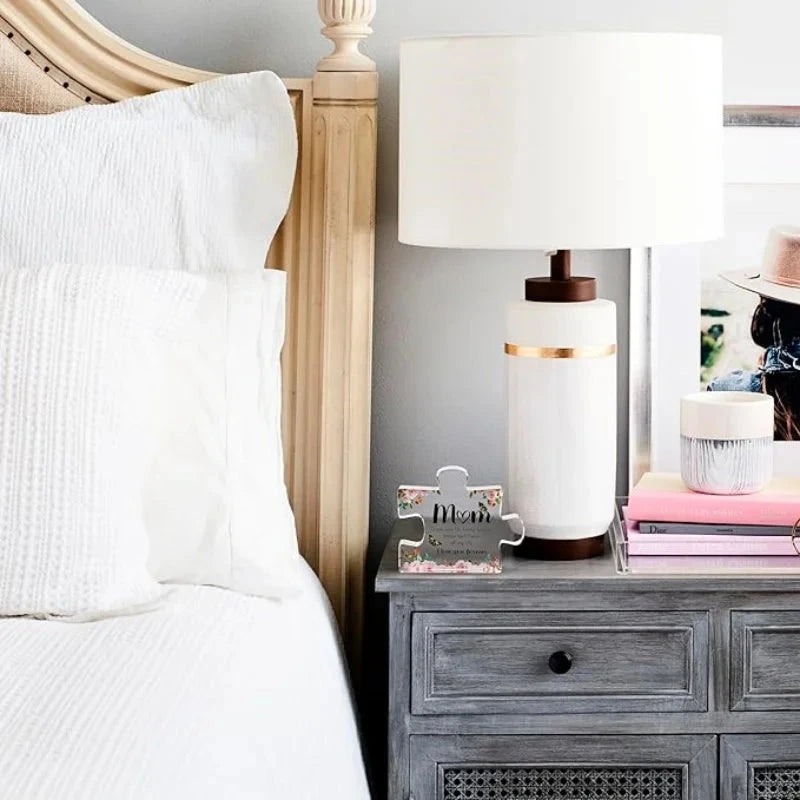 Gifts for Mom - Cute Engraved Acrylic Block Puzzle Piece - Adorable Mum Gift from Son, Daughter - Fun Christmas, Mothers Day, Good Vibrations