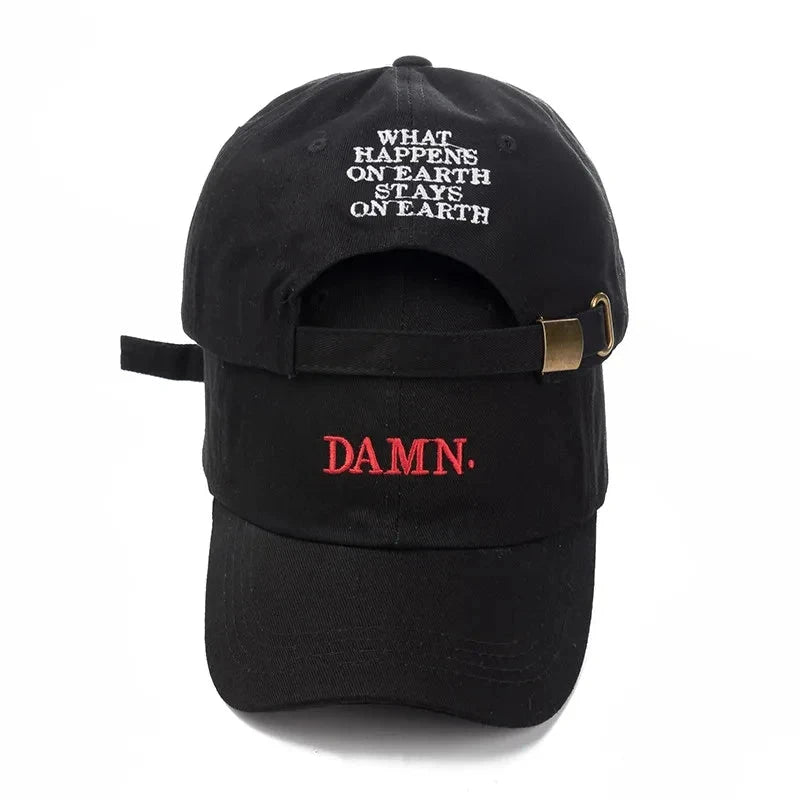 DAMN-Embroidered Hats for Men and Women, Hip Hop, ShinCharacter Lamar, Unstructured , Baseball Cap. Good Vibrations
