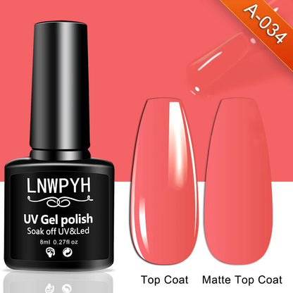 Nail Gel Polish 36 Color Gel Nail Polish Semi Permanent Gel Vernis Base Top Coat Nail Art Manicure Soak Off LED UV Gel Varnishes Good Vibrations