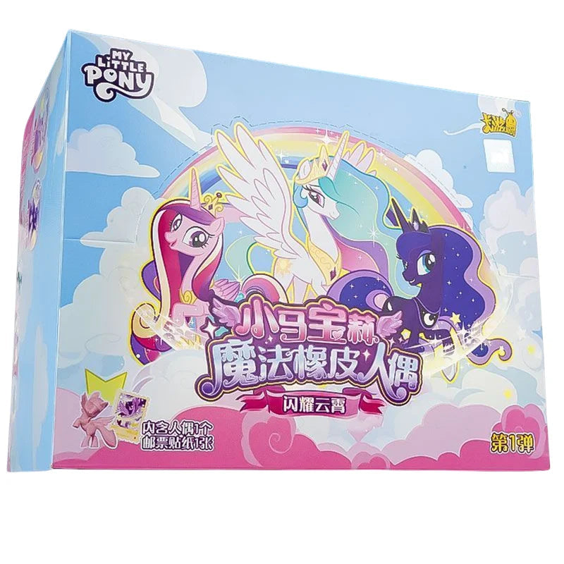 My Little Pony Blind Box Magic Rubber Doll Cartoon Creative Eraser Sparkling Space Princess Doll Girl Play House Toy Gifts Good Vibrations