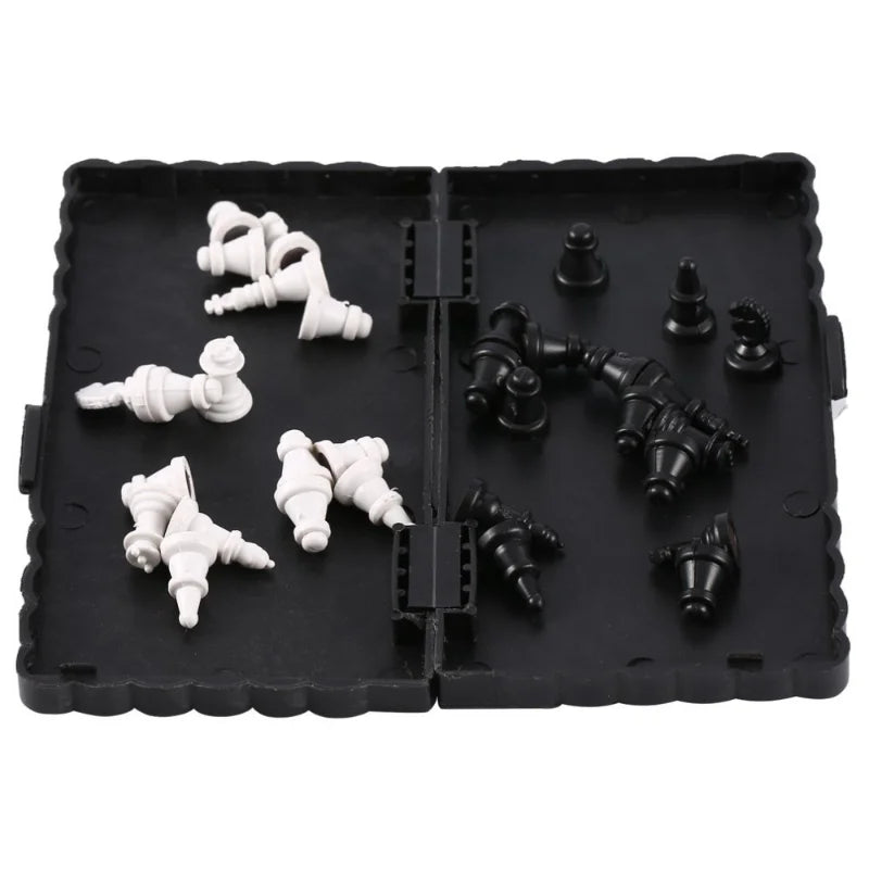 Mini Magnetic  Chess Set  Folding Magnetic Plastic Chessboard Board Game Portable Kid Toy Portable Outdoor Good Vibrations