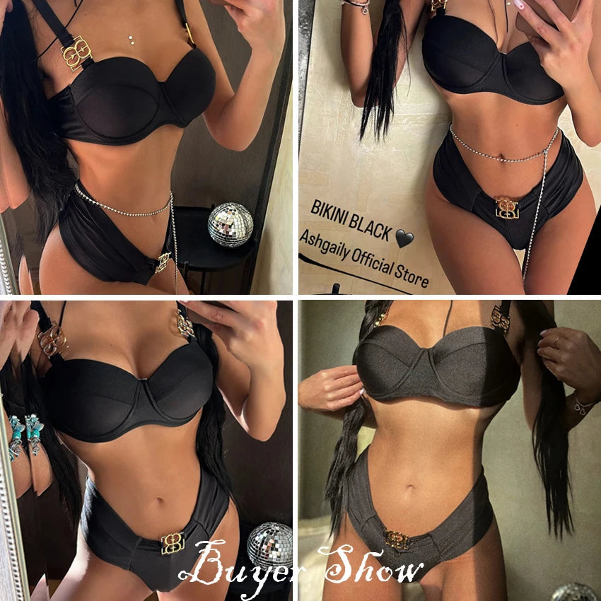 Sexy Push Up One Piece Swimsuit Women Swimwear Underwire Monokini Bathing Suits Swim Suit Wear Summer Beachwear Good Vibrations