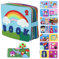 Baby Felt Quiet Books Busy Board Toddler Basic Life Skill Early Learning Education Toys Montessori Story Cloth Book For Boy Girl Good Vibrations