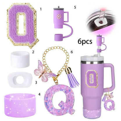 6PCS Cup Accessories Set for Stanley Cup  40oz tumbler with handle Including Silicone Straw Topper and Boot, Spill Proof Stopper Good Vibrations Adult Super Store