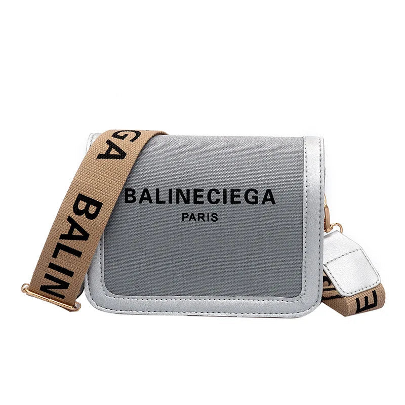 Women shoulder bag Fashion Wide Strap Shoulder Ladies Handbags Portable Canvas Square Messenger Bags Versatile Crossbody Bag Good Vibrations