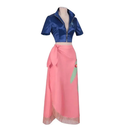 Anime Cosplay Costume Dress Outfits Nico Robin Cosplay Costume Glasses Party Wig Suit Costumes For Girl Halloween Carnival Suit Good Vibrations