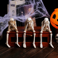 Halloween Human-shaped Skeleton Resin Skeleton Skeleton Haunted House Horror Props Family Halloween Atmosphere Decoration Good Vibrations
