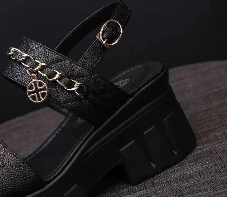 Heeled High Heels Roman Style Pumps Woman Shoes Sabot Sandals for Women Anti Slip Hot Wholesale Summer Offers Shoe Sales Good Vibrations