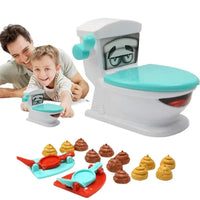 1 Set Poop Shooter Toy Funny Toilet Toy Family Party Relaxation Parent Child Interactive Game Tabletop PK Creative Catapult Game Good Vibrations