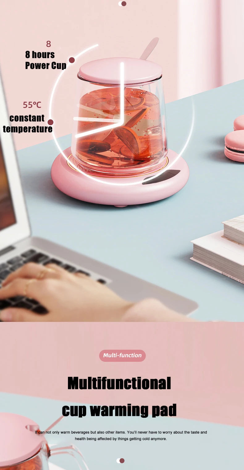 1PC Thermostatic Heating Coaster USB Home Heating Coaster 3-speed Adjustment Heating 55 Degrees Constant Temperature Good Vibrations Adult Super Store