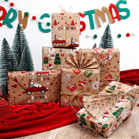 Christmas Gift Wrapping Paper Gift Wrapping Paper Christmas Trees Packaging Gift Paper Suitable for Birthdays and Festivals Good Vibrations
