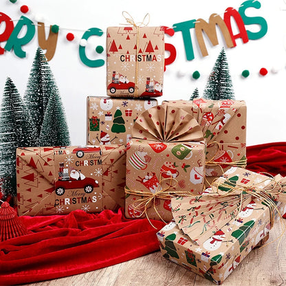 Christmas Gift Wrapping Paper Gift Wrapping Paper Christmas Trees Packaging Gift Paper Suitable for Birthdays and Festivals Good Vibrations