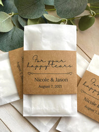Wedding Party Favors for Guests, For Your Happy Tears Wedding Tissues, Tears of Joy Tissue Packets, Wedding Handkerchief Good Vibrations