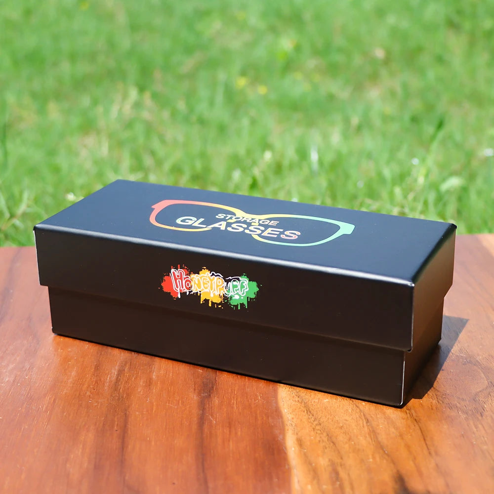 MOONSHADE Sunglasses Hidden Horn Tube Storage Removable Rolling Paper Glasses Holder Cigarette Case for Smoking Cool Gadget Good Vibrations