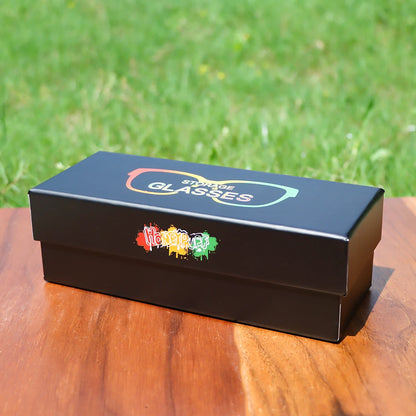 MOONSHADE Sunglasses Hidden Horn Tube Storage Removable Rolling Paper Glasses Holder Cigarette Case for Smoking Cool Gadget Good Vibrations