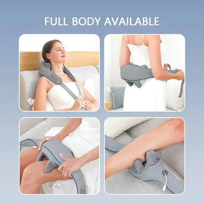 Wireless Neck And Back Massager Neck And Shoulder Kneading Massage Shawl Neck Cervical Relaxing Trapezius Massager Good Vibrations