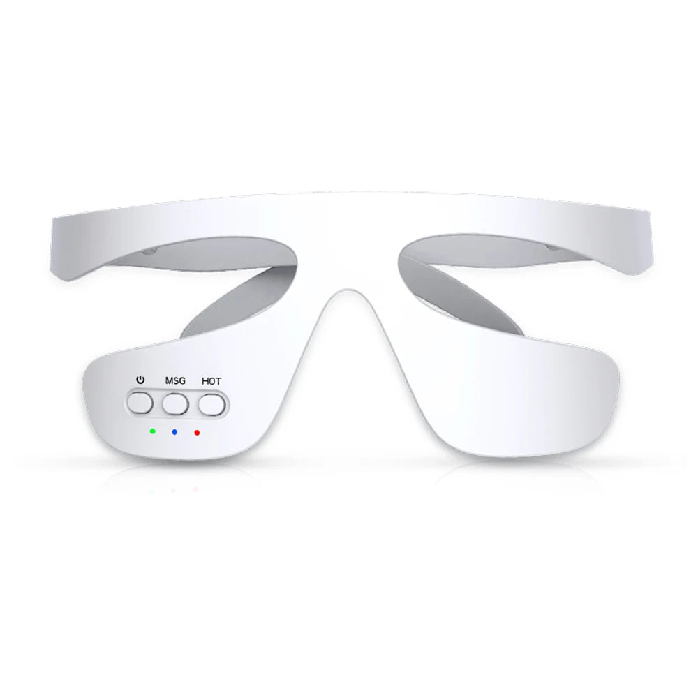 Electric Eye Massager Red Light Relieves Eye Fatigue Eyes Massage Glasses Hot Compress Eye Glasses Massager Dark Circles Remover Good Vibrations
