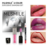 Long Lasting Lipstick Waterproof Moisturizing Ultra Shiny Diamond Pearl Lip Glaze Matte Lip Liner Makeup Kit Makeup Cosmetics Good Vibrations