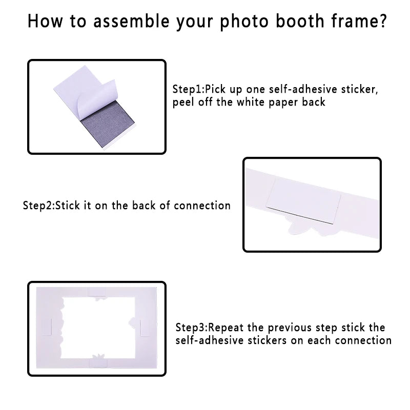 Just Married Photo Booth Frame Props Banner Wedding Decoration Mr Mrs Photobooth Props Latex Balloons Hen Party Bride Groom Good Vibrations