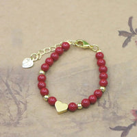 Lovely Fashion Natural Stone Bead Bracelet Baby Girls Lobster Clasp Accessories Girls Yoga Christmas Wedding Gift Jewelry Charm Good Vibrations