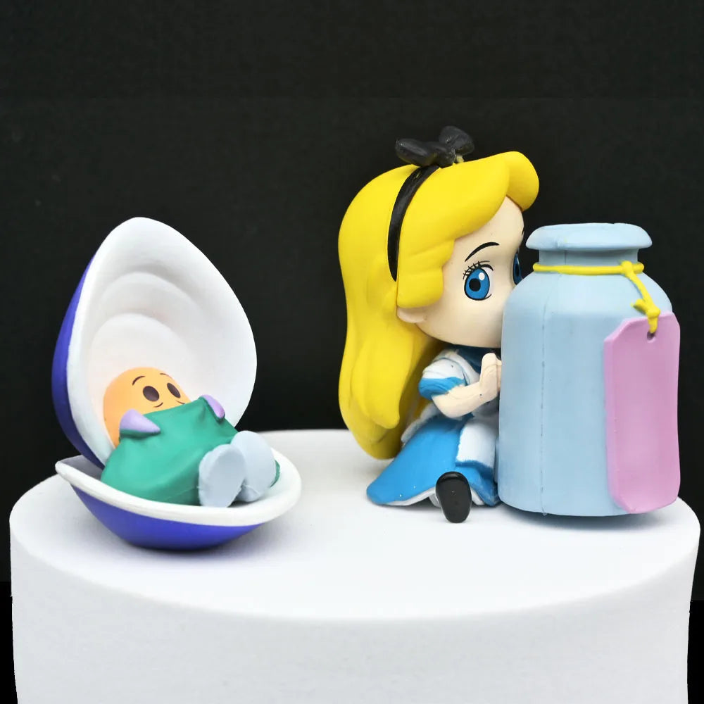 4Pcs/Set Cartoon Anime Figures Alice Cheshire Cat White Rabbit Pvc Action Figure Model Dolls Toys For Children Christmas Gift Good Vibrations Adult Super Store