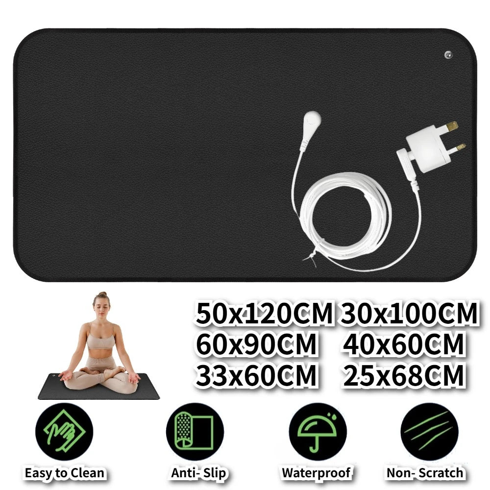 Grounding Mat for Sleep Energy Pain Relief Inflammation Balance Wellness Earth Connected Therapy Grounding Mat Grounding Sheet Good Vibrations