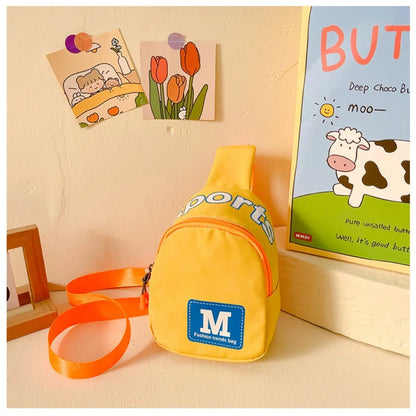 Crossbody Bag Letter Printed Chest Bag Simple Casual Shoulder Bag Adjustable Shoulder Strap Versatile Crossbody Bag Girl Boy Good Vibrations