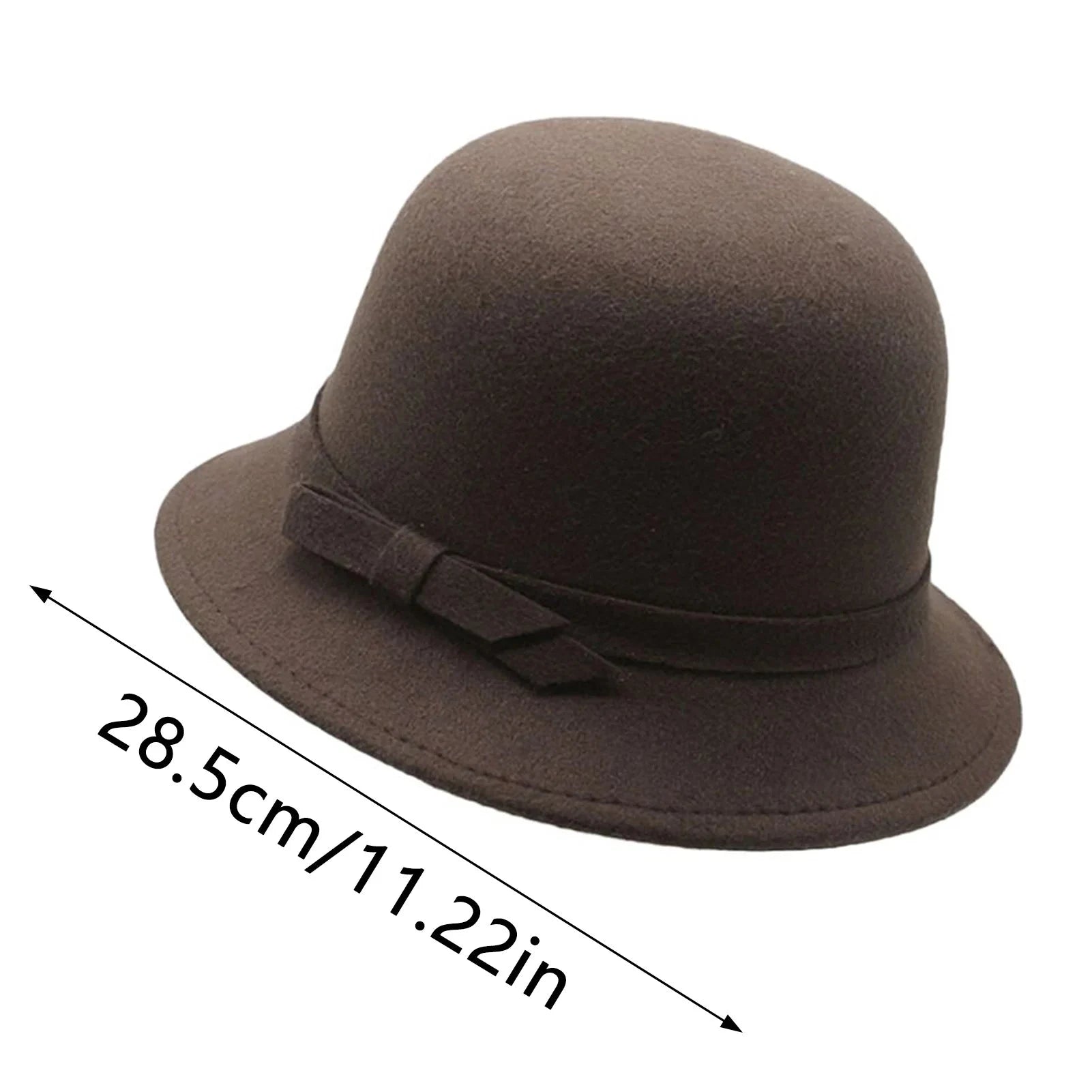 Summer Hats French Warm Bucket Hat Large Brim Bell Crown Flatters Face Shape for Women Daily Commute Vacations Autumn Winter Good Vibrations